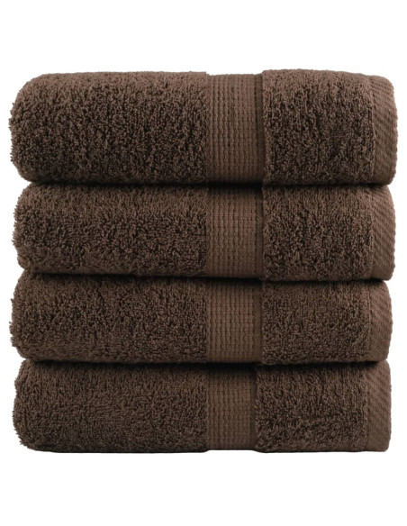 Asciugamani Ospiti 2 pz Marroni 30x50 cm 600gsm 100% Cotone