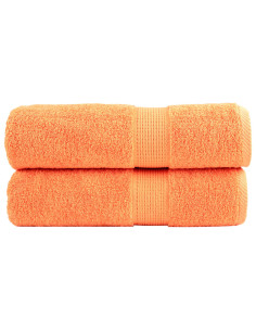 Asciugamani Doccia 2 pz Arancioni 70x140 cm 600g/m² 100% Cotone