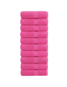 Asciugamani per Ospiti 10 pz Rosa 30x50 cm 600 g/m² 100% Cotone