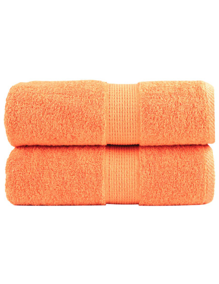 Asciugamani Ospiti 2 pz Arancioni 30x50 cm 600 g/m² 100% Cotone