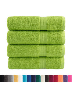 Asciugamani Premium 4 pz Verdi 50x100 cm 600 g/m² 100% Cotone 2