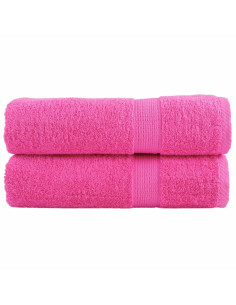 Asciugamani Premium 2 pz Rosa 50x100 cm 600 g/m² 100% Cotone