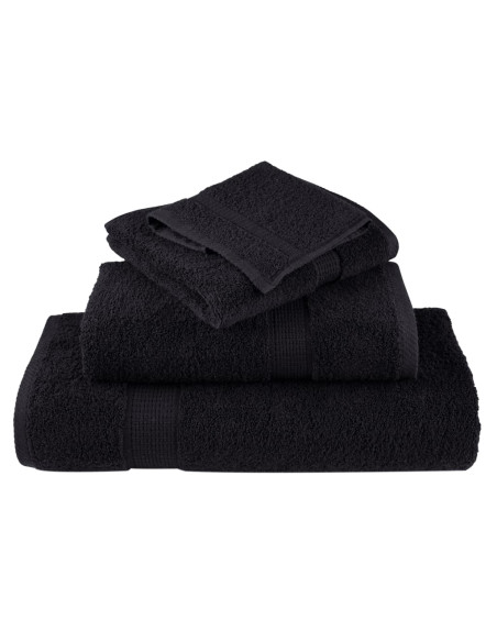 Asciugamani Premium 10 pz Neri 30x30cm 600 g/m² 100% Cotone
