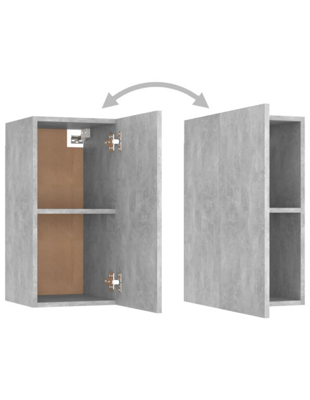 Mobili Porta TV 7 pz Grigio Cemento 30,5x30x60 cm Multistrato