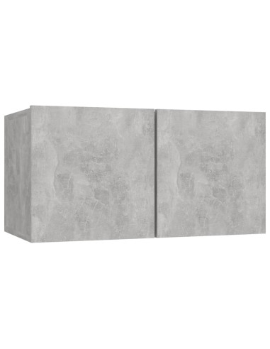 Set di Mobili Porta TV 6 pz Grigio Cemento in Legno Multistrato