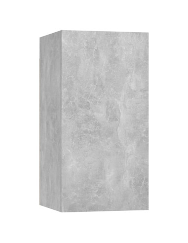 Set di Mobili Porta TV 7 pz Grigio Cemento in Legno Multistrato