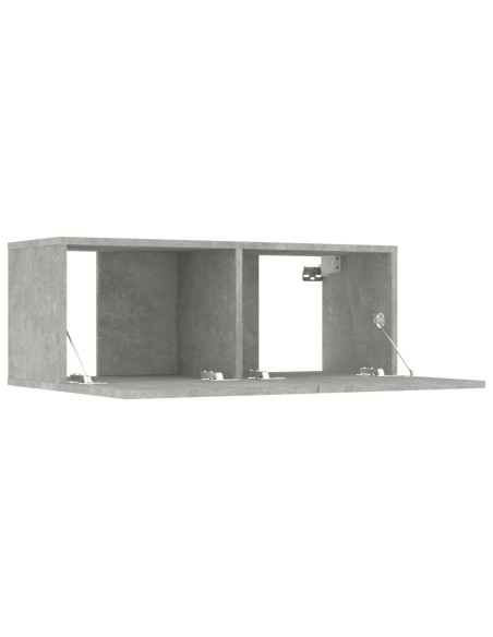Set di Mobili Porta TV 7 pz Grigio Cemento in Legno Multistrato