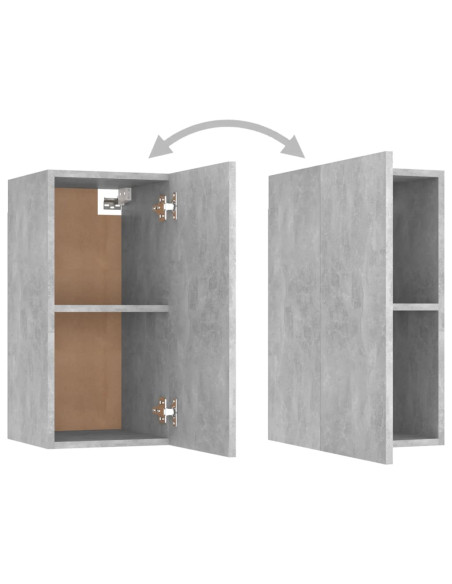 Set di Mobili Porta TV 8 pz Grigio Cemento in Legno Multistrato