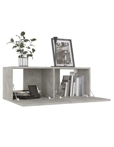 Set di Mobili Porta TV 8 pz Grigio Cemento in Legno Multistrato