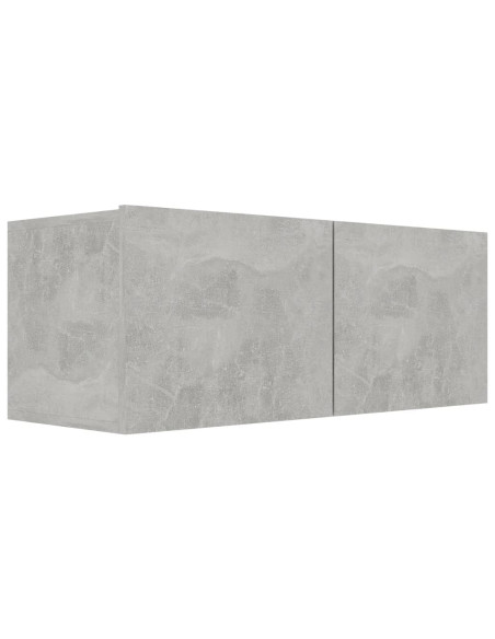 Set di Mobili Porta TV 8 pz Grigio Cemento in Legno Multistrato