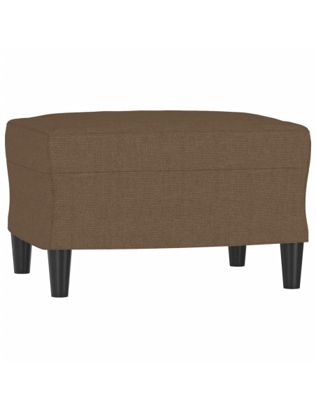 Poltrona con Poggiapiedi Marrone 60 cm in Tessuto