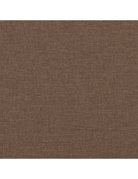 Poltrona con Poggiapiedi Marrone 60 cm in Tessuto
