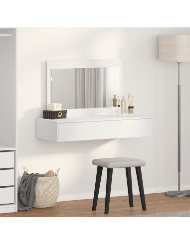 Tavolo da Trucco Bianco 100 x 40 x 70 cm Legno multistrato