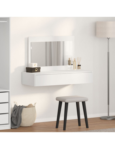 Specchiera da appendere Bianco 100x40x70 cm