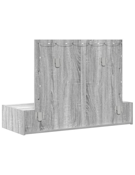 Tavolo da Trucco Grigio 100 x 40 x 70 cm Legno multistrato