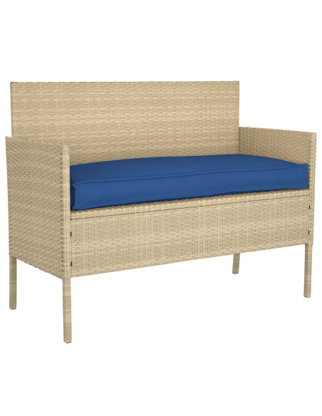 Cuscino da Esterno Blu Poliestere 110 x 40 x 8 cm