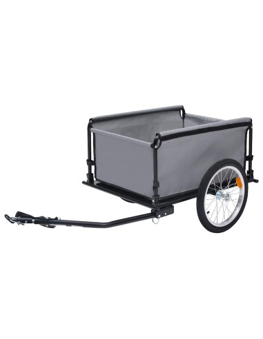 Rimorchio da Bici Grigio e Arancione 65 kg