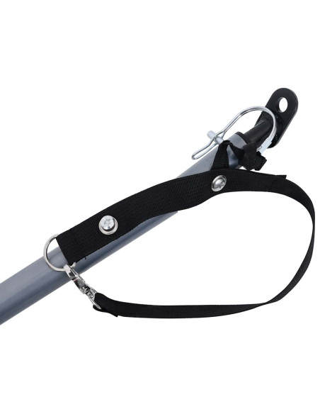 Rimorchio da Bici Grigio e Arancione 65 kg