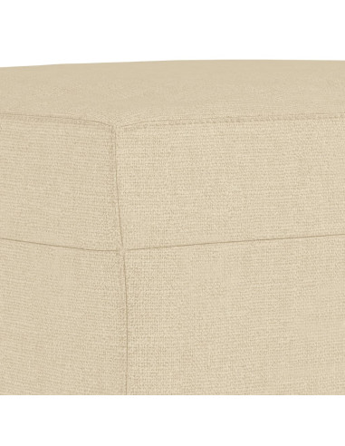 Set Divani 3 pz con Cuscini Crema in Tessuto