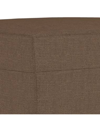 Set di Divani 4 pz con Cuscini Marrone in Tessuto