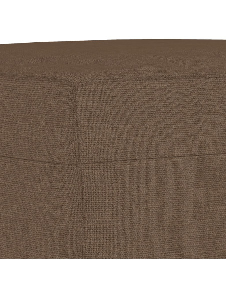 Set di Divani 4 pz con Cuscini Marrone in Tessuto