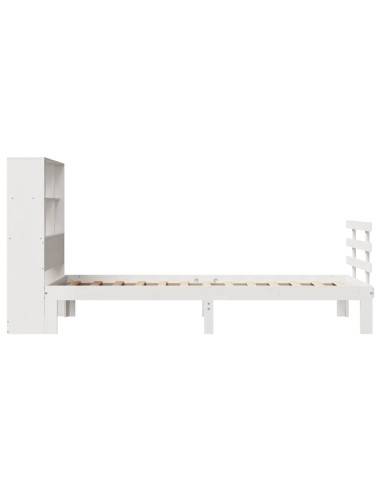 Letto Libreria senza Materasso Bianca 90x200 cm Legno di Pino
