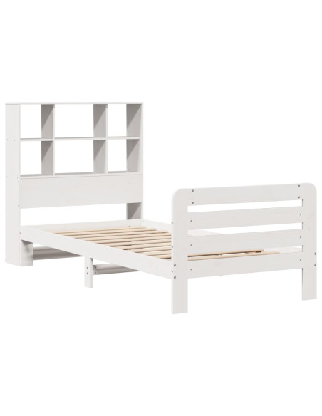 Giroletto senza Materasso Bianco 90x200 cm Legno Massello Pino