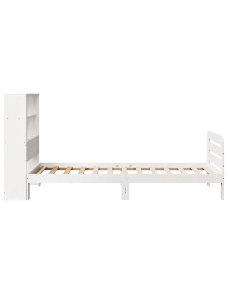 Giroletto senza Materasso Bianco 90x200 cm Legno Massello Pino