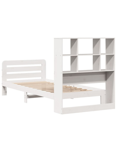 Giroletto senza Materasso Bianco 90x200 cm Legno Massello Pino