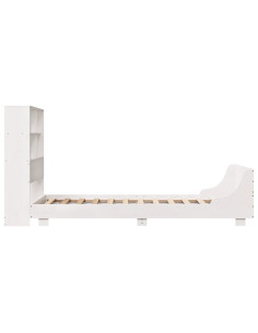 Letto senza Materasso Bianco 90x190 cm in Legno Massello Pino