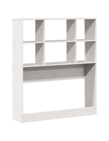 Letto Libreria senza Materasso Bianco 90x190 cm Massello Pino