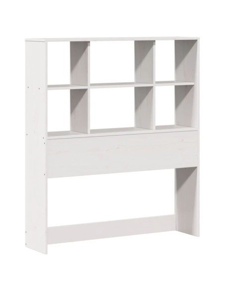 Letto Libreria senza Materasso Bianca 90x200 cm Legno di Pino