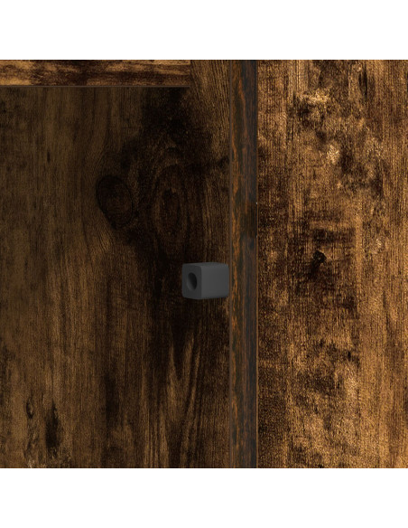 Mobile TV  con LED Rovere Affumicato 180x38x49 cm Legno Ingegnerizzato