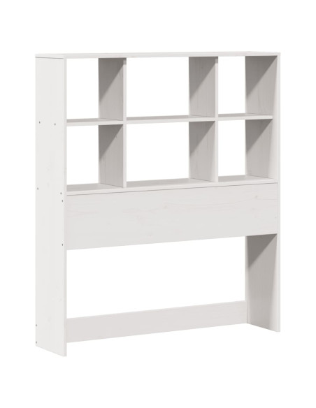 Letto Libreria senza Materasso Bianca 90x200 cm Legno di Pino