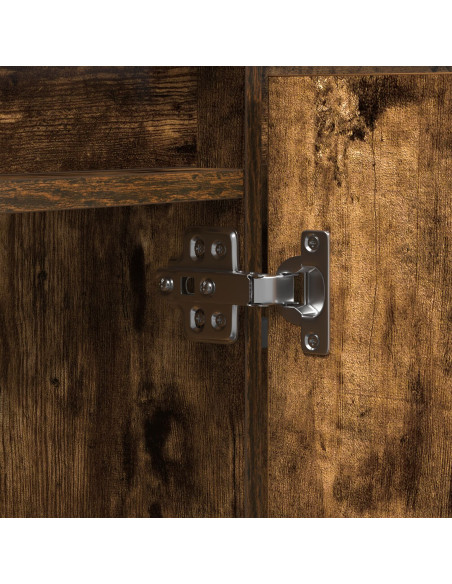 Mobile TV  con LED Rovere Affumicato 180x38x49 cm Legno Ingegnerizzato