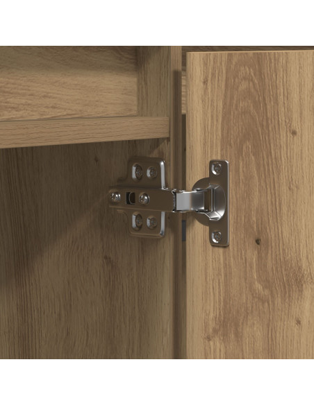 Mobile TV  con LED Rovere Artigianale 180x38x49 cm Legno ingegnerizzato