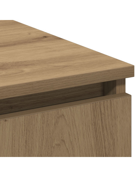Mobile TV  con LED Rovere Artigianale 180x38x49 cm Legno ingegnerizzato