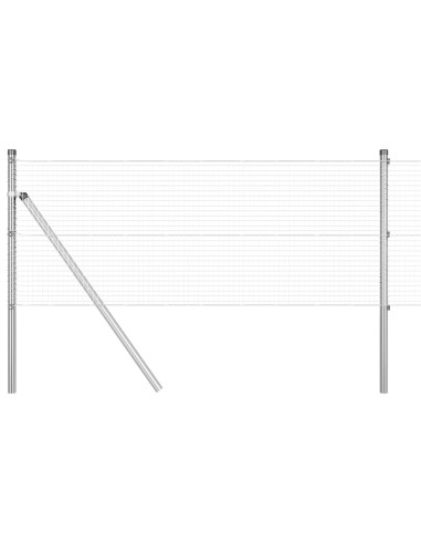 Palo della recinzione Argento 100 x 0,5 m (rete 19 x 19 mm)