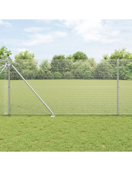 Set di Posti per Recinzione  Set di 2 Acciaio zincato 10 x 1 m