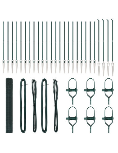 Palo della recinzione Verde 50 x 1,4 m (rete 12 x 12 mm)