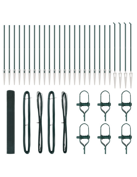 Palo della recinzione Verde 50 x 1,4 m (rete 12 x 12 mm)