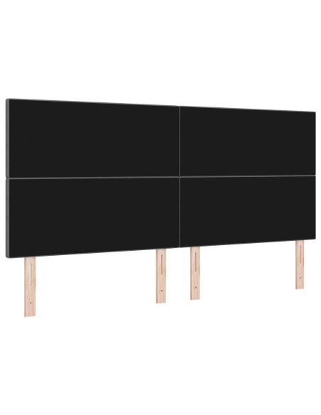 Testiera con testiera Grigio chiaro 200 cm Pelle Sintetica