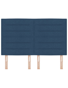 Testiera con testiera Blu 144 cm Pelle Sintetica