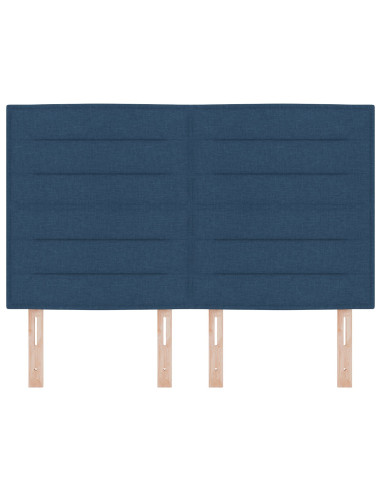 Testiera con testiera Blu 144 cm Pelle Sintetica