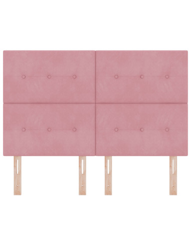 Testiera con testiera Rosa 160 cm Pelle Sintetica