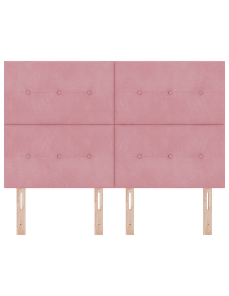 Testiera con testiera Rosa 160 cm Pelle Sintetica