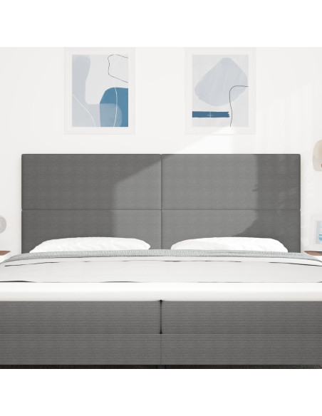 Testiera con testiera Grigio chiaro 200 cm Pelle Sintetica