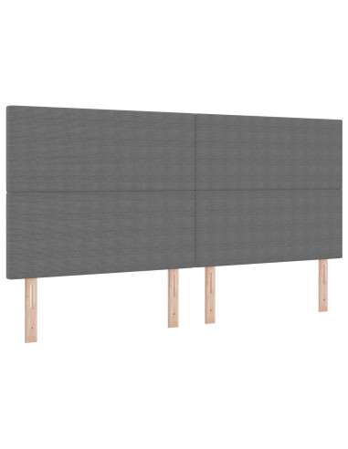 Testiera con testiera Grigio chiaro 200 cm Pelle Sintetica