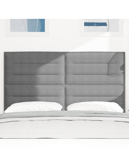 Testiera con testiera Grigio chiaro 144 cm Pelle Sintetica