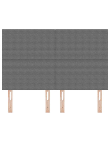 Testiera con testiera Grigio chiaro 144 cm Pelle Sintetica